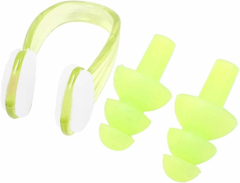 Căști de ureche | Set de dopuri de urechi din silicon moale cu clip din plastic 3 în 1 galben pentru înot (Id: Cb1 218 946 Fc8 2D7) Căști de ureche Căști de ureche