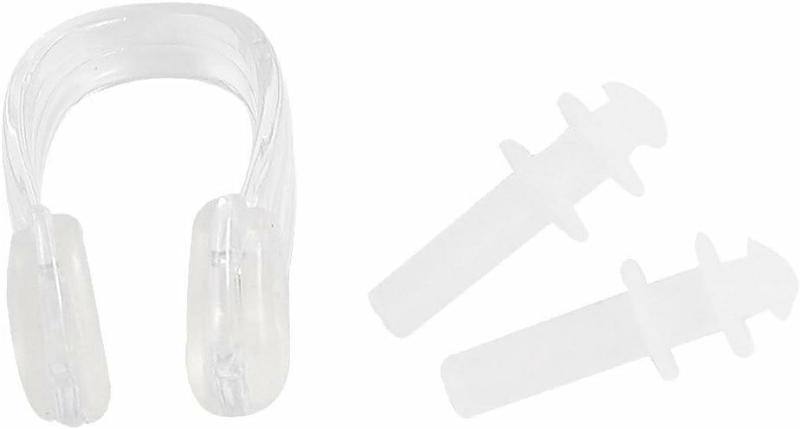 Căști de ureche | Set de dopuri de urechi din silicon transparent + clips de prindere pentru înot (Id: 1D1 82D 5Ea 852) Căști de ureche Căști de ureche